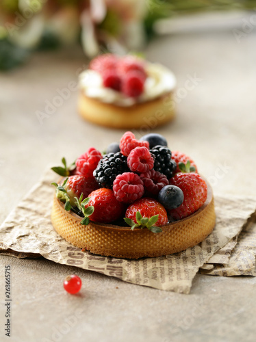 mini tartlets with fresh berries