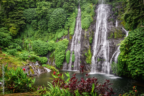 Banyumala twin waterfall in Bali, Indonesia.