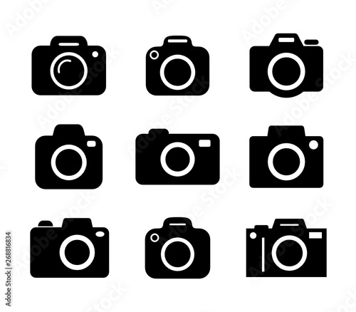 zestaw aparatów fotograficznych ikona