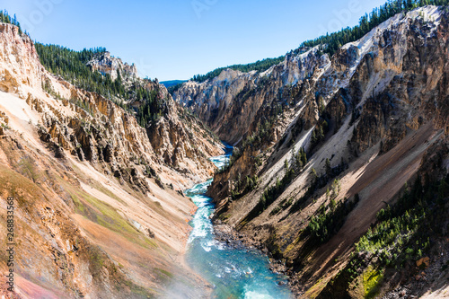Rzeka Yellowstone z niższych wodospadów