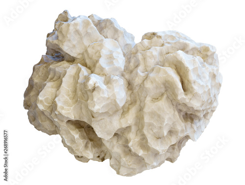 natural nugget alabaster isolated on white background