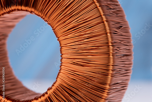 Macro of copper coil magnetic field