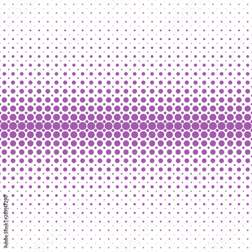 Geometric abstract halftone dot pattern background - vector graphic design from purple circles in varying sizes on white background