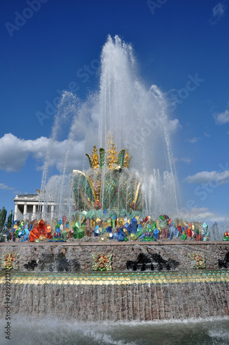 Stone fountain on the territory of the Exhibition of Achievements of the National Economy