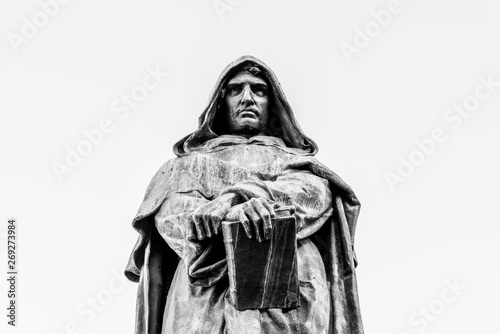 Statue of Giordano Bruno on Campo de Fiori, Rome, Italy