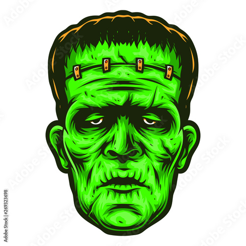 frankenstein vector logo and cartoon