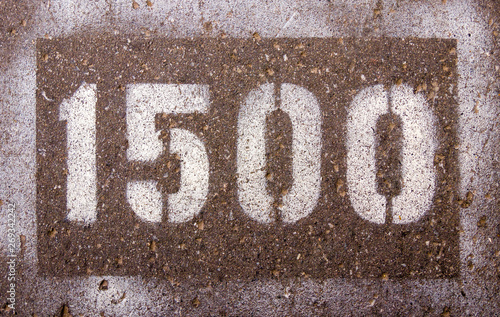 the numbers on the asphalt 1500