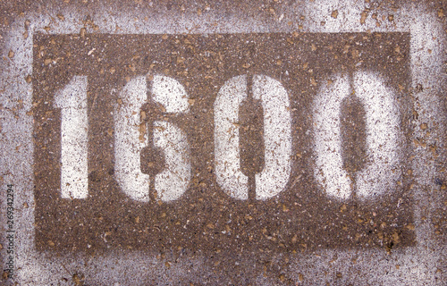 the numbers on the asphalt 1600