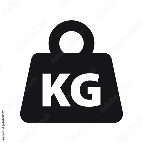 Weight kilogram icon vector isolated