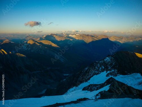 Nice view of Alp moutain with sunset