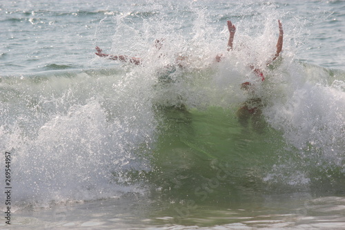 Goa, the Indian ocean, the splash of wave