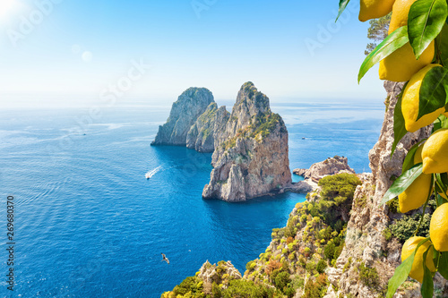 Famous Faraglioni Rocks, Capri Island, Italy