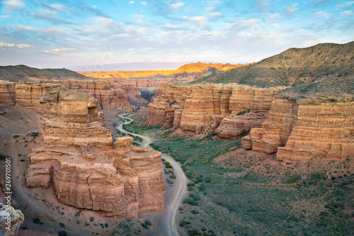 View of Charyn Canyon in Almaty Region, Kazakhstan