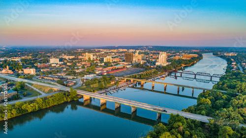 Augusta, Georgia, USA Downtown Skyline Aerial
