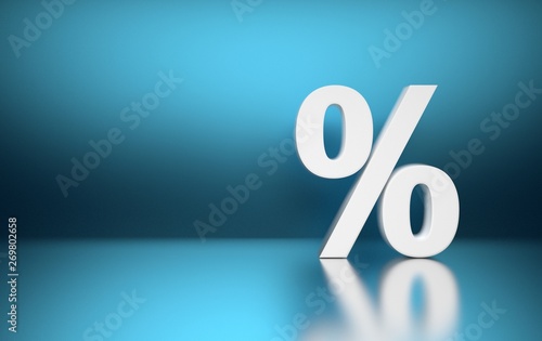 Large white percent percentage sign symbol