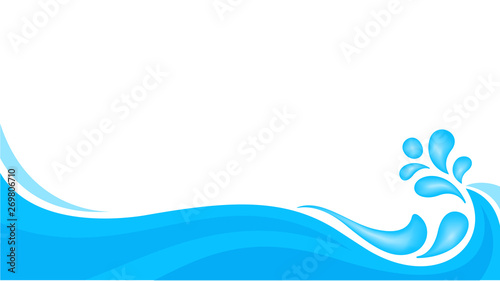 water drop splash isolated on banner white background, splash of water for element banner, water drop splatter simple for songkran festival copy space, splash water drop symbol for graphic ad design