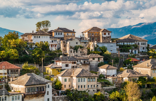 Historical UNESCO protected town of Gjirocaster , Southern Albania