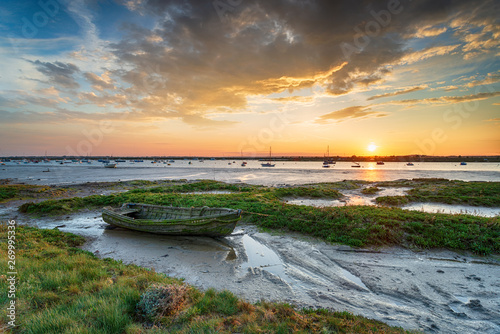 An old boat in the salt marsh at West Mersea