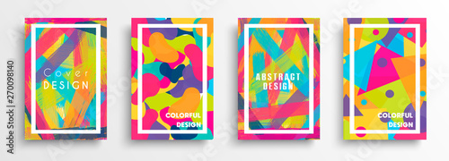 Abstract color background set for creative design