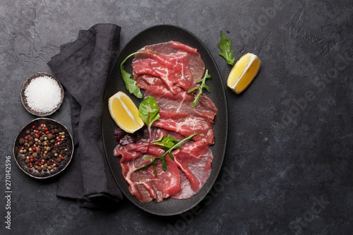 Marbled beef carpaccio