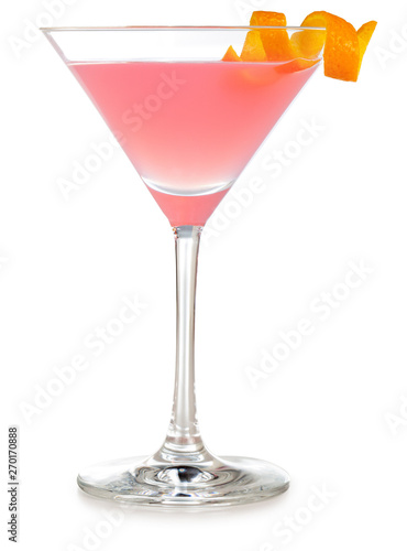 cosmopolitan cocktail isolated on white background