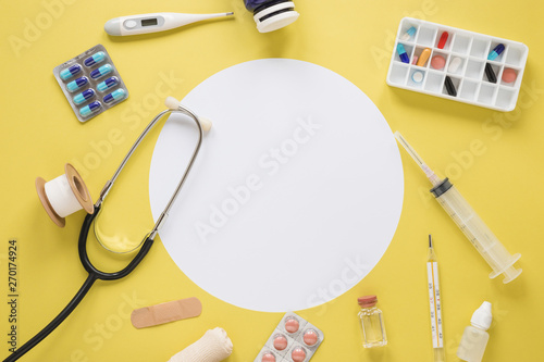 Flat lay medical composition