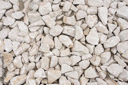 Close up of pile of limestone rocks