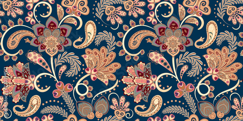 Seamless vector paisley pattern