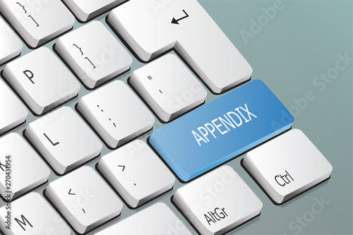 appendix written on the keyboard button