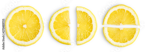 Lemon slices isolated