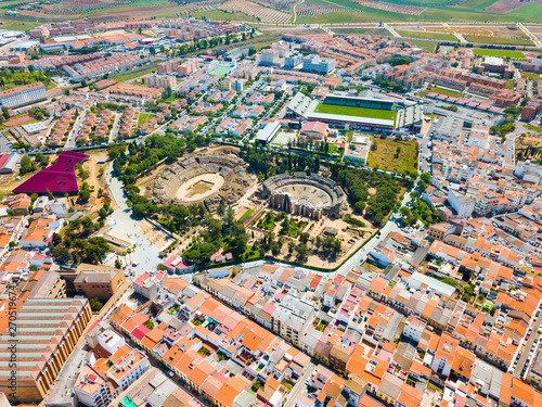 Aerial view of Merida, Spain