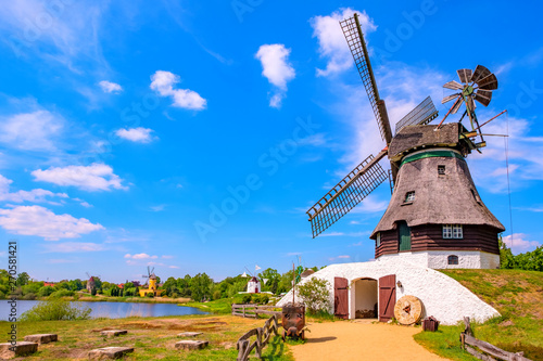 Colorful windmill , Gifhorn in Summer