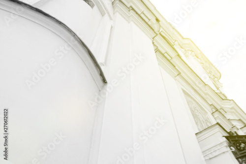 Orthodox church white wall low angle view