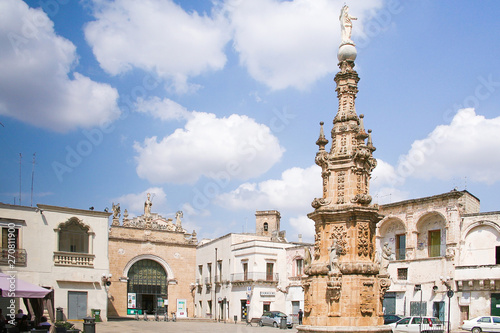 Salandra square in Nardò village, Italy