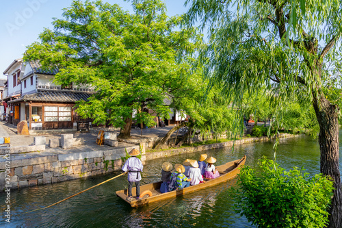 Kurashiki river in Kurashiki, Okayama, Japan.