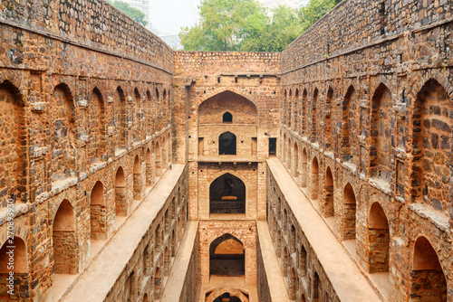 Agrasen ki Baoli reservoir, Delhi, India. The ancient step well