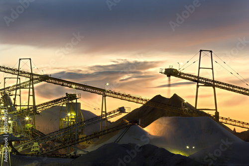 Sand Plant Conveyor Belts With Moody Sky