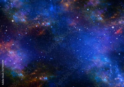 Night sky - Universe filled with stars, nebula and galaxy. Abstract background