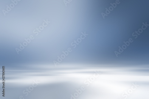 perspective floor backdrop blue room studio with light blue gradient spotlight backdrop background for display your product or artwork 