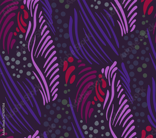 purple violet seamless pattern vector floral design primitive scandinavian