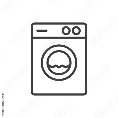 Wash macine line style icon. Vector. Isolated. 