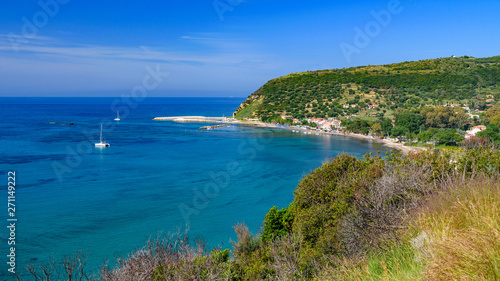 zatoka z portem Katelios, Kefalonia, Grecja