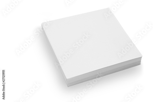 white sticky note pad on isolated