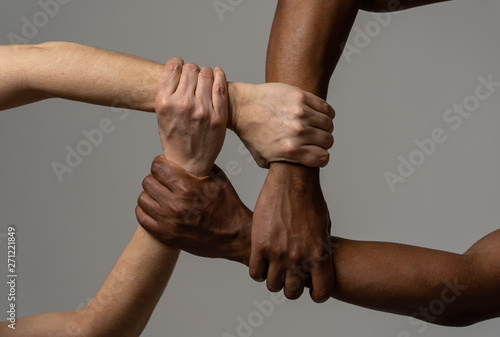 Stop racism, conceptual image against intolerance and discrimination.