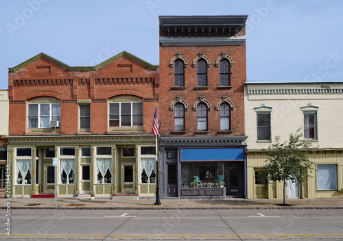 American small town old fashioned main street storefronts