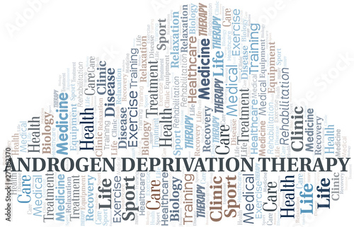 Androgen Deprivation Therapy word cloud. Wordcloud made with text only.