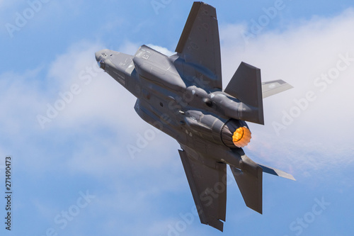 US Air Force F-35A Lightning II pictured at the 2018 Royal International Air Tattoo at RAF Fairford in Gloucestershire.