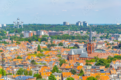 Aerial view of Brussels from Koekelberg basilica in Belgium