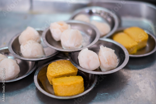 Dim Sum, Chinese cuisine prepared as small bite-sized portions.