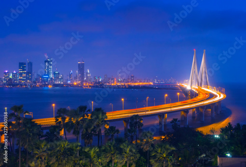 The Bandra–Worli Sea Link, officially called Rajiv Gandhi Sea Link.